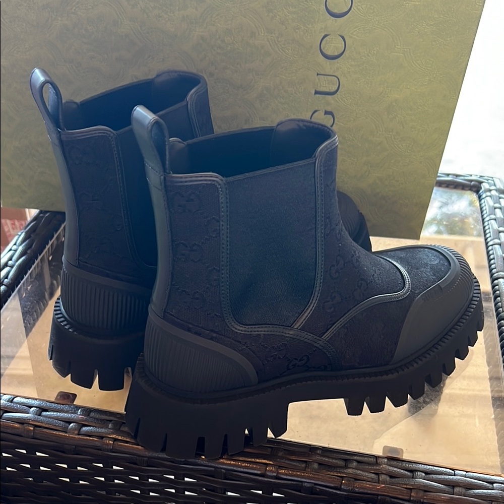 Gucci Men GG Ankle Boots - Picture 9 of 15